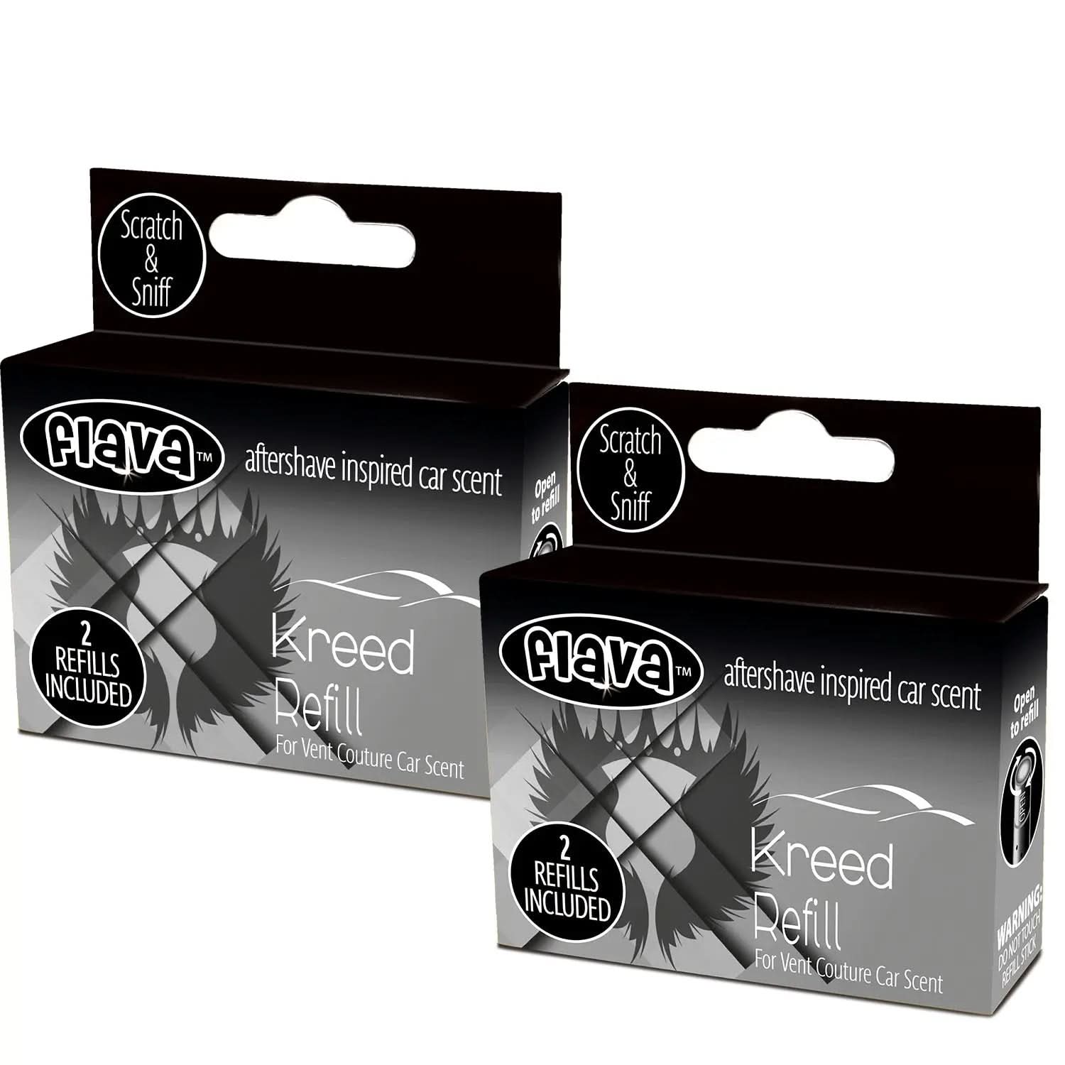 Flava Couture 2 Pack Refill Stick For Refillable Vent Car Air Fresheners - Kreed-2