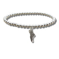 Running Shoe Silver Beaded Bracelet-0